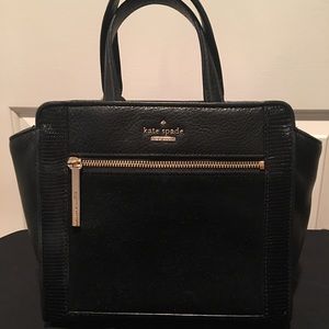 Kate Spade Black Leather Tote Bag